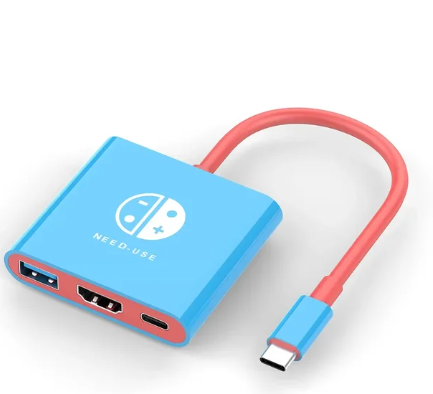 Adaptador 3 en 1 Tipo C a Hdmi-C-Usb Para Switch